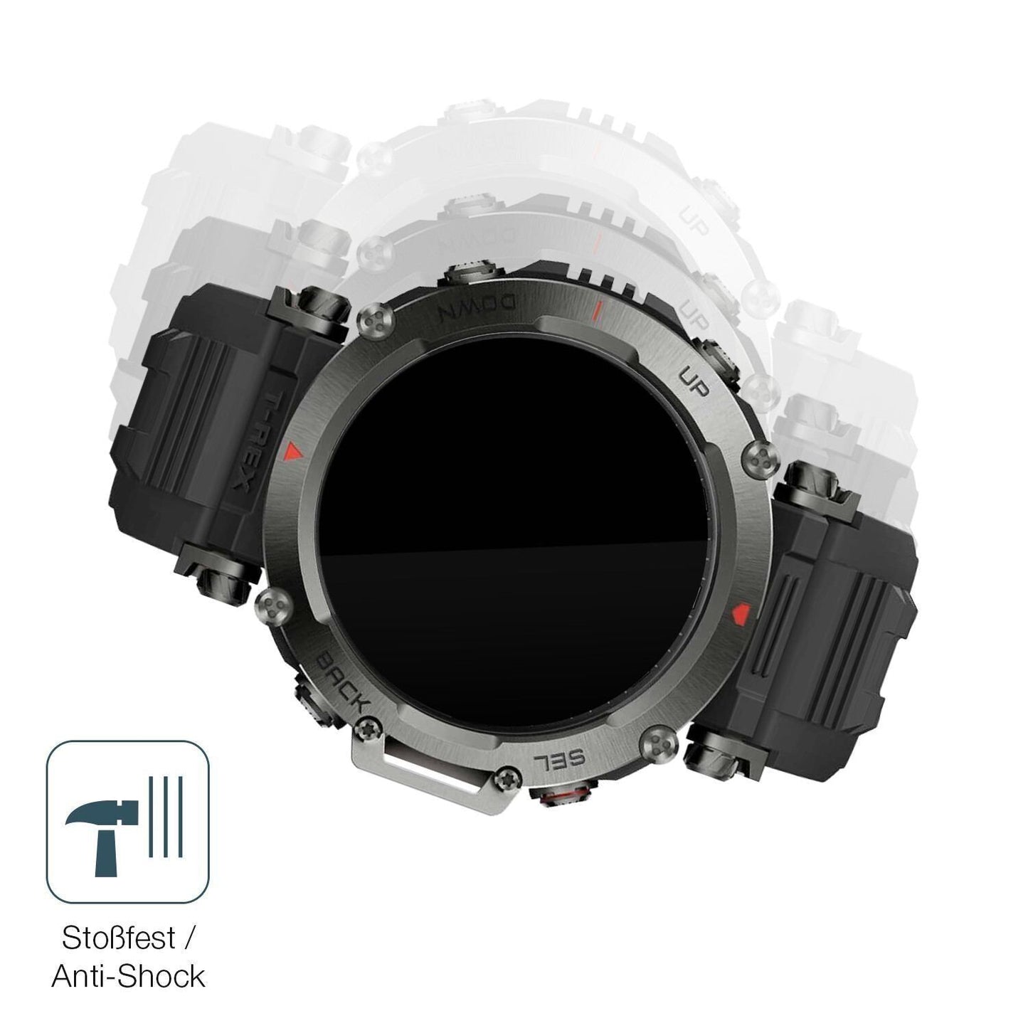 2x 9H Schutzfolie für Amazfit T-Rex Ultra Panzerfo (4)