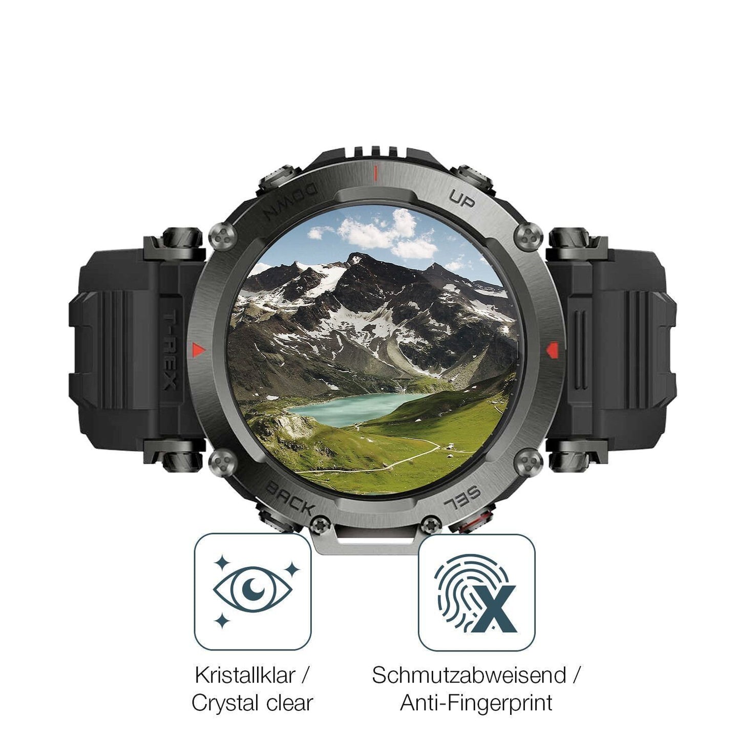 2x 9H Schutzfolie für Amazfit T-Rex Ultra Panzerfo (5)
