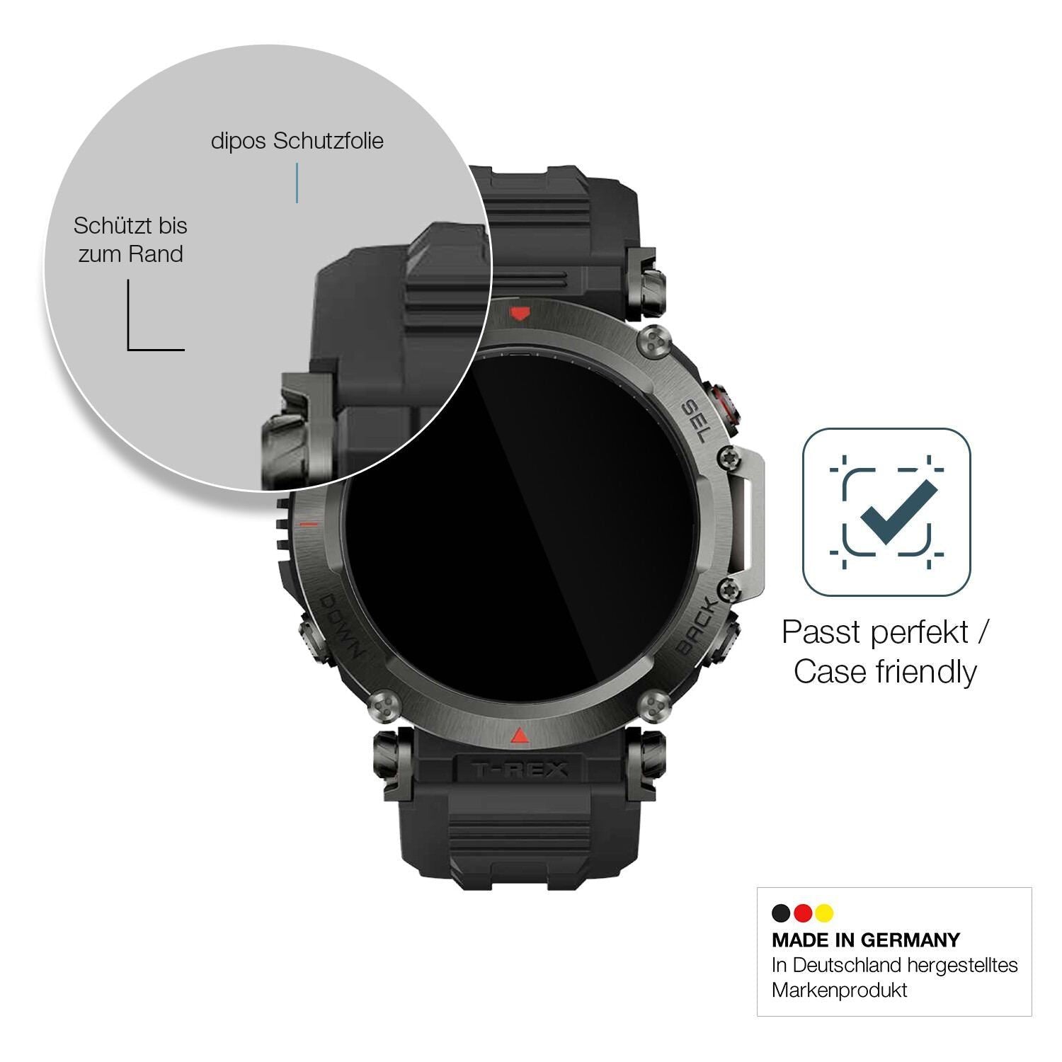 2x 9H Schutzfolie für Amazfit T-Rex Ultra Panzerfo (6)