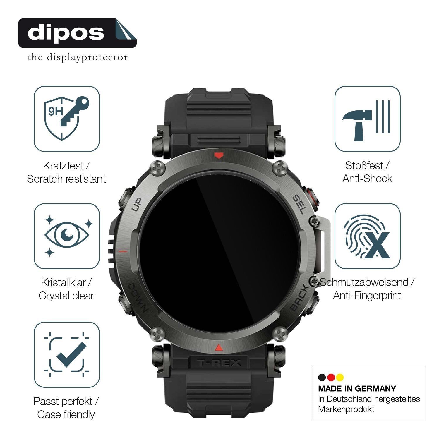 2x 9H Schutzfolie für Amazfit T-Rex Ultra Panzerfo (7)