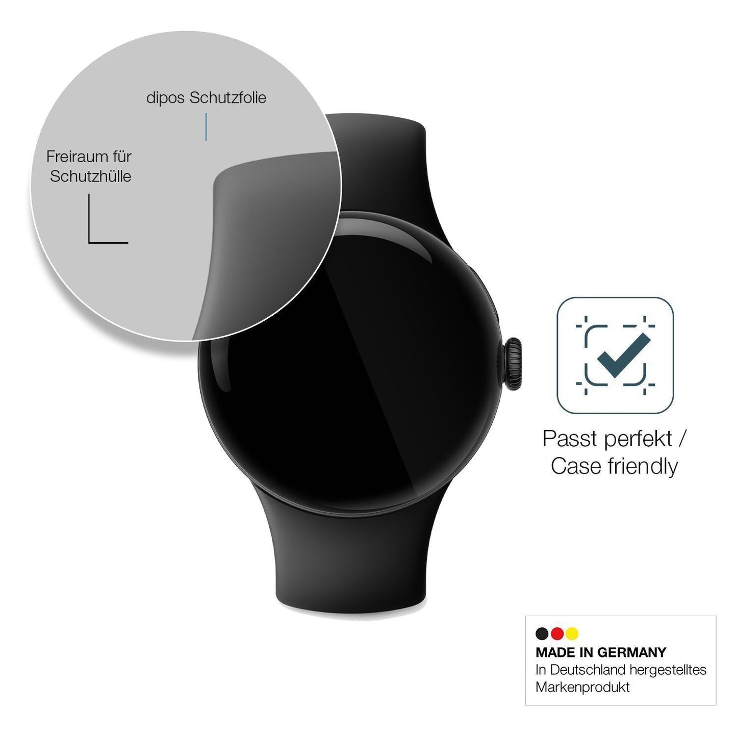 2x 9H Schutzfolie für Google Pixel Watch 1 Panzerf (6)