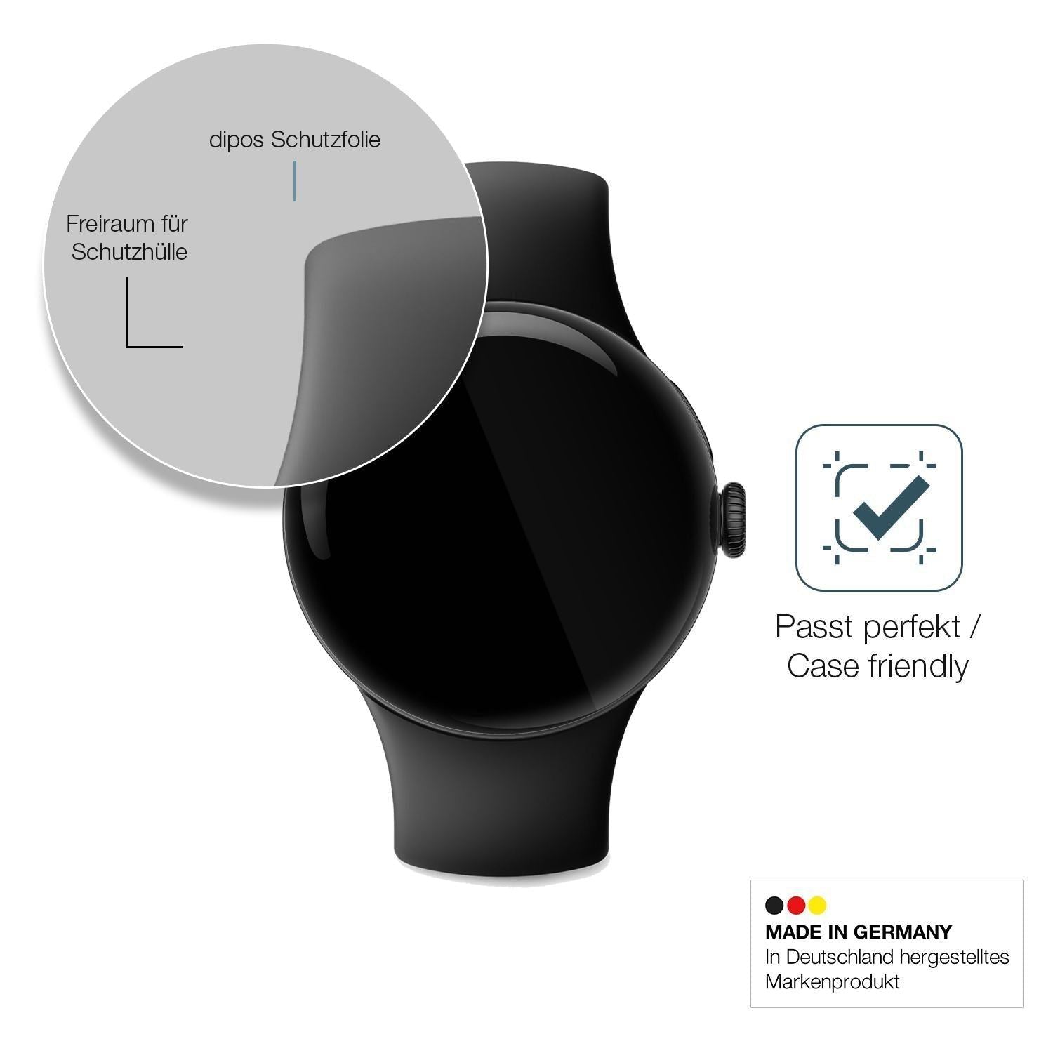 2x 9H Schutzfolie für Google Pixel Watch 1 Panzerf (6)