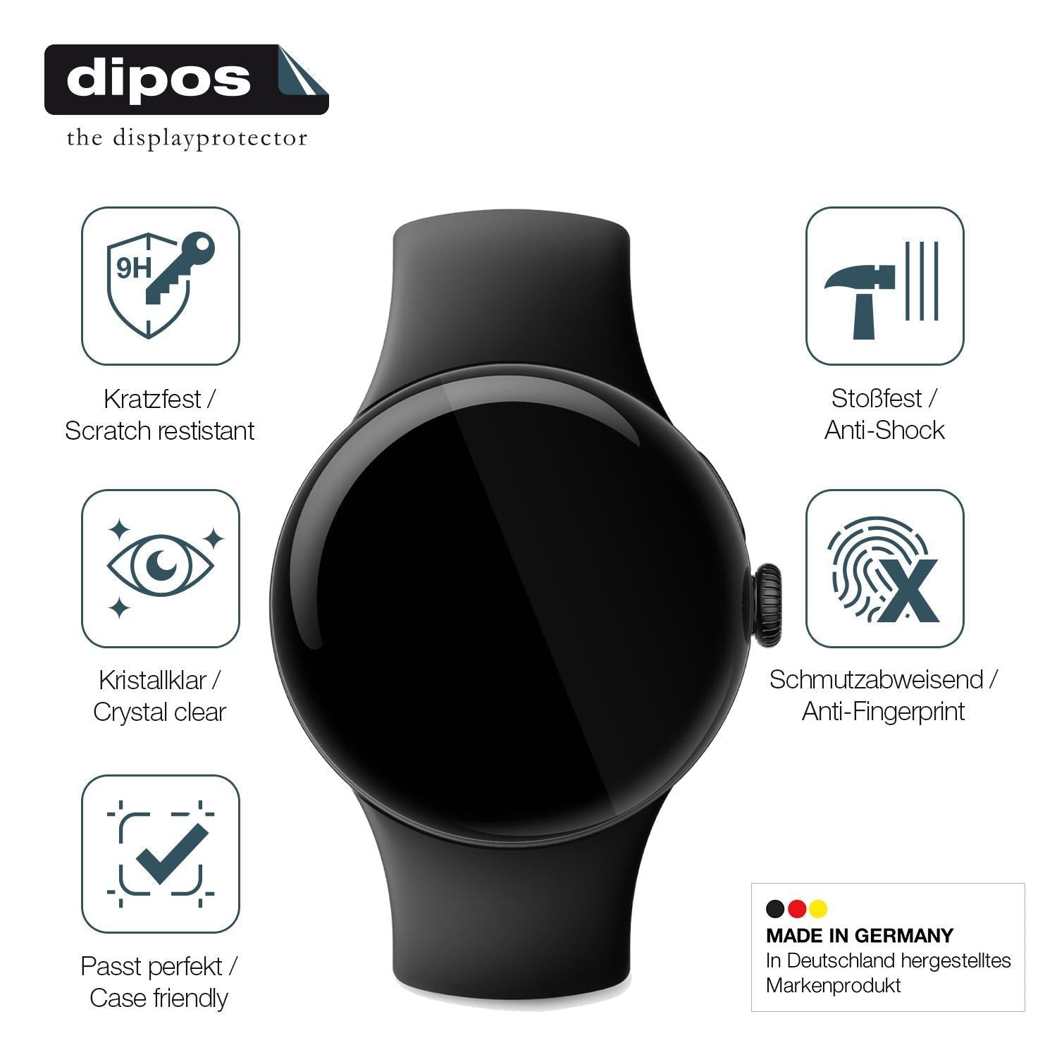 2x 9H Schutzfolie für Google Pixel Watch 1 Panzerf (7)