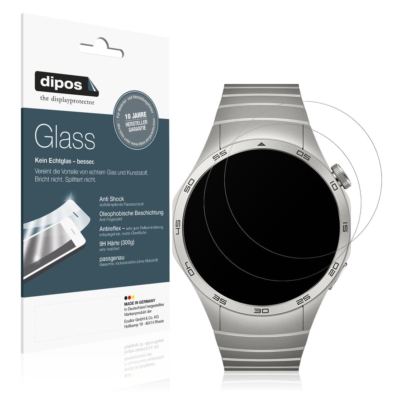 2x 9H Schutzfolie matt für Huawei Watch GT4 46mm P (1)