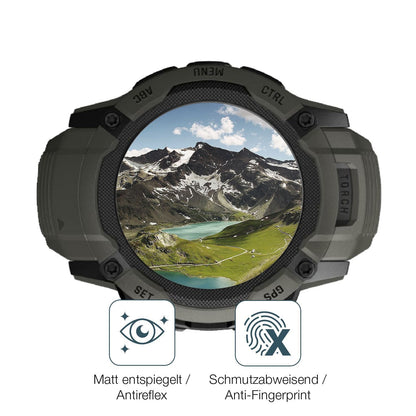 2x 9H Schutzfolie matt für Garmin Instinct 2x Sola (5)