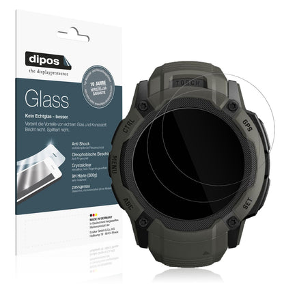 2x 9H Schutzfolie für Garmin Instinct 2x Solar Pan (1)