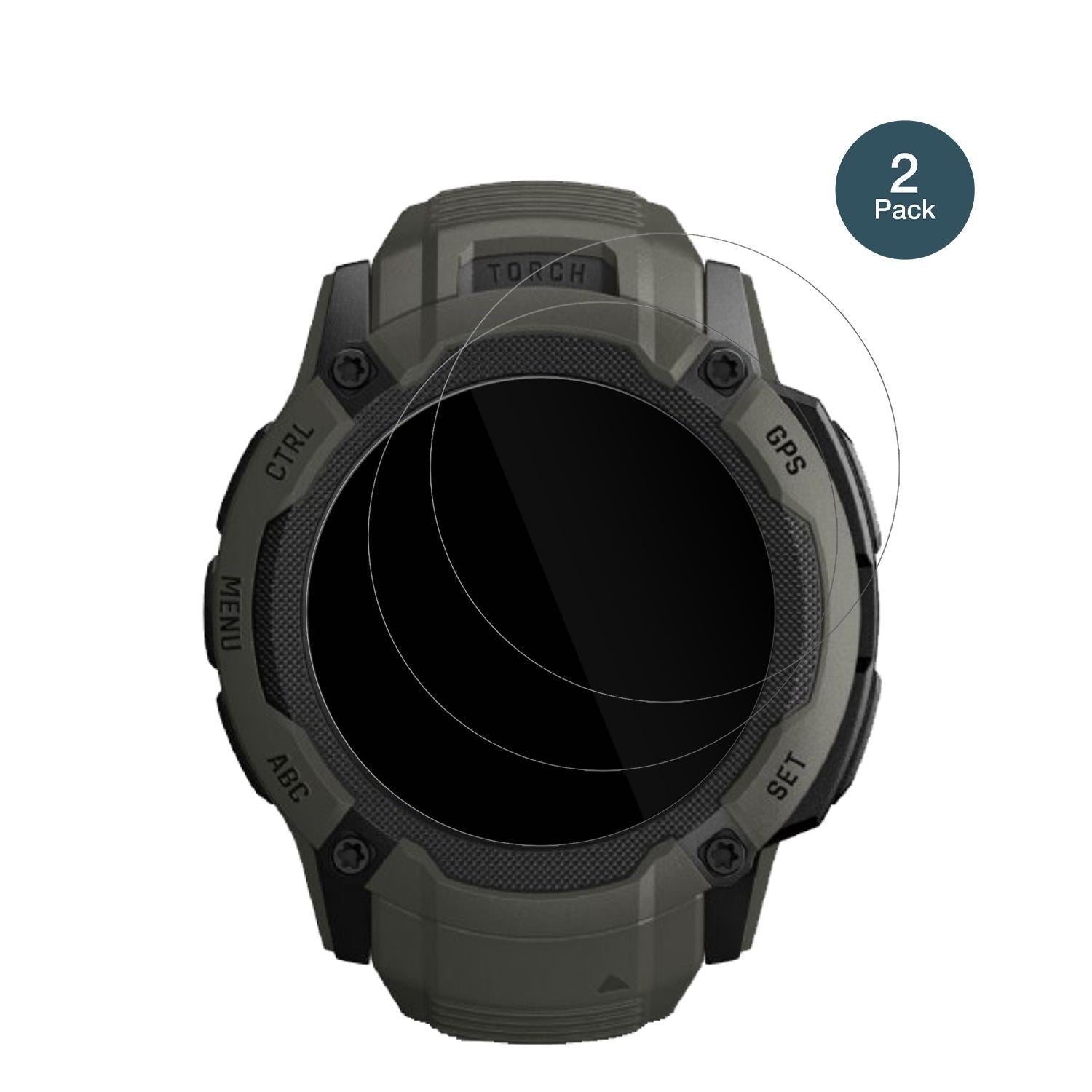 2x 9H Schutzfolie für Garmin Instinct 2x Solar Pan (2)