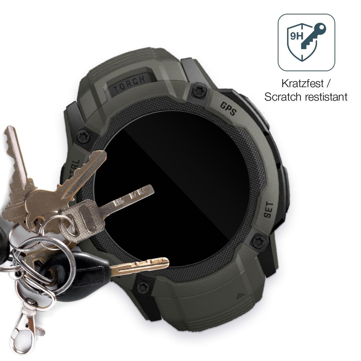 2x 9H Schutzfolie für Garmin Instinct 2x Solar Pan (3)