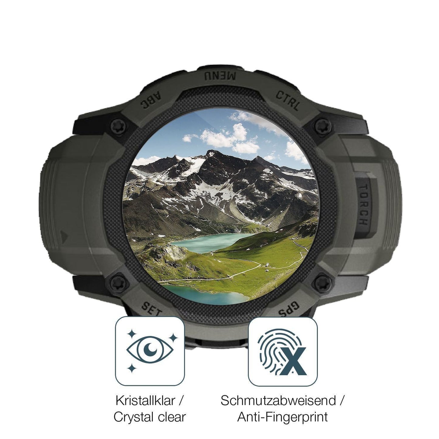 2x 9H Schutzfolie für Garmin Instinct 2x Solar Pan (5)