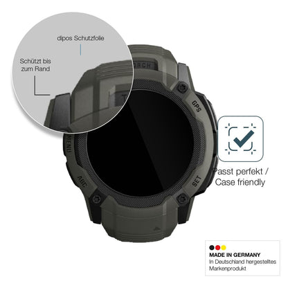 2x 9H Schutzfolie für Garmin Instinct 2x Solar Pan (6)