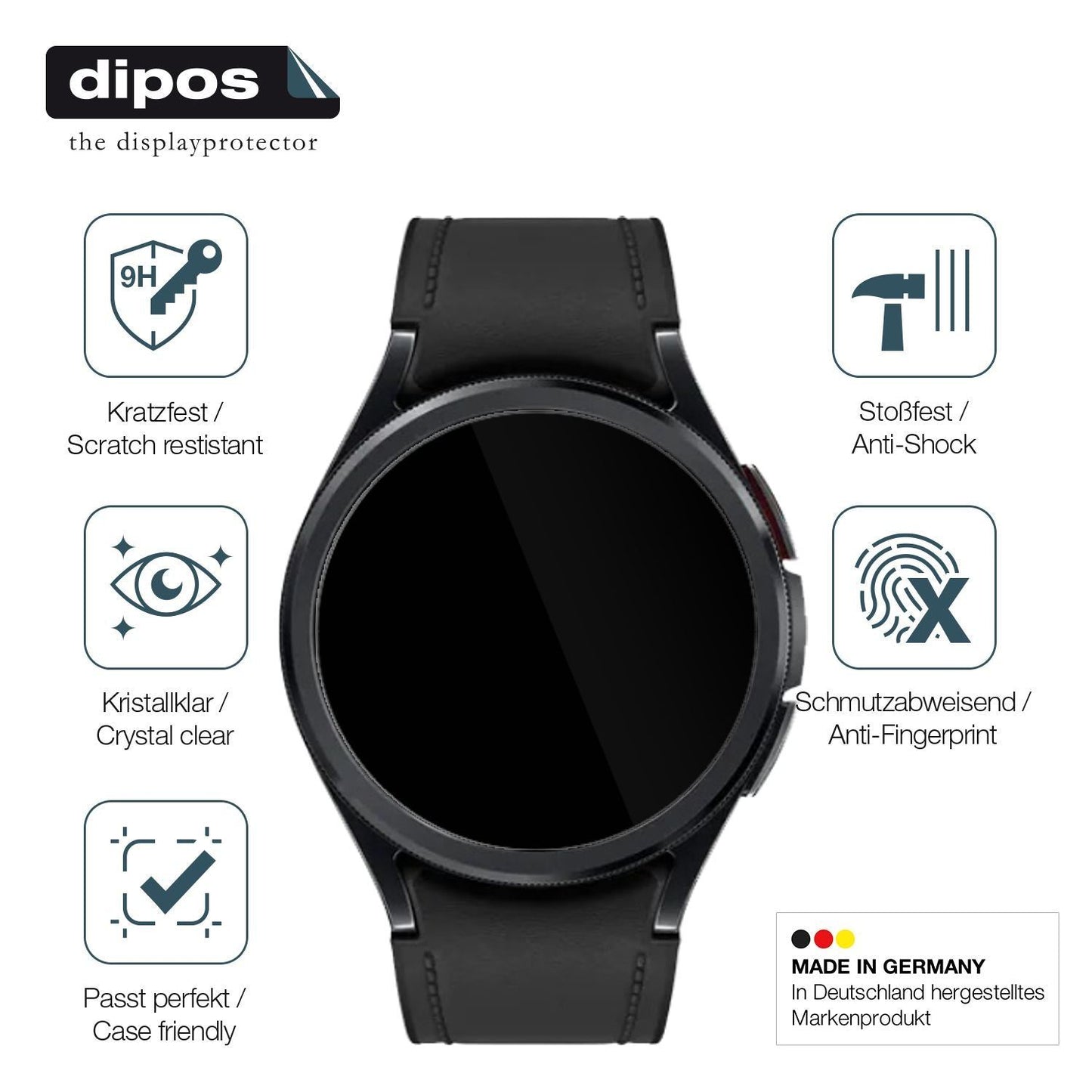 2x 9H Schutzfolie für Samsung Galaxy Watch 6 Class (7)