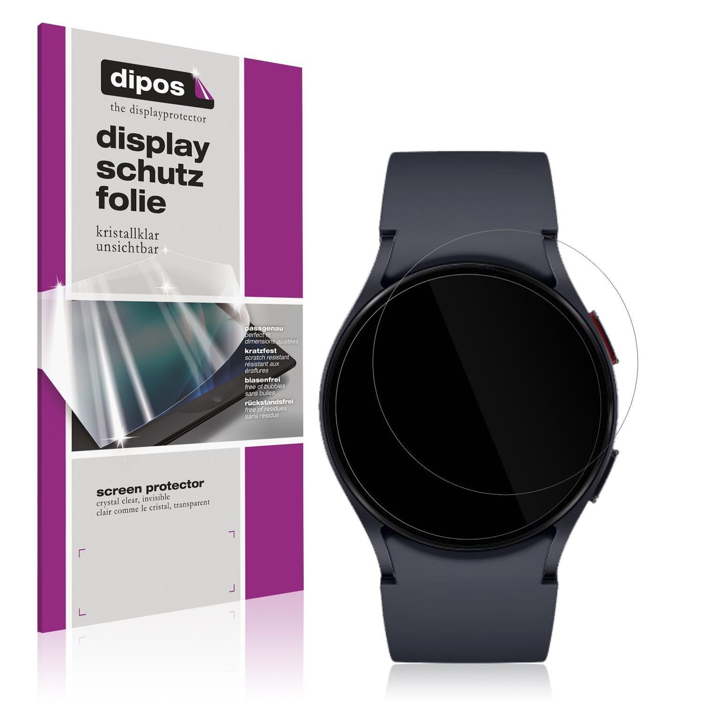 4x Schutzfolie klar für Samsung Galaxy Watch 6 40m (1)