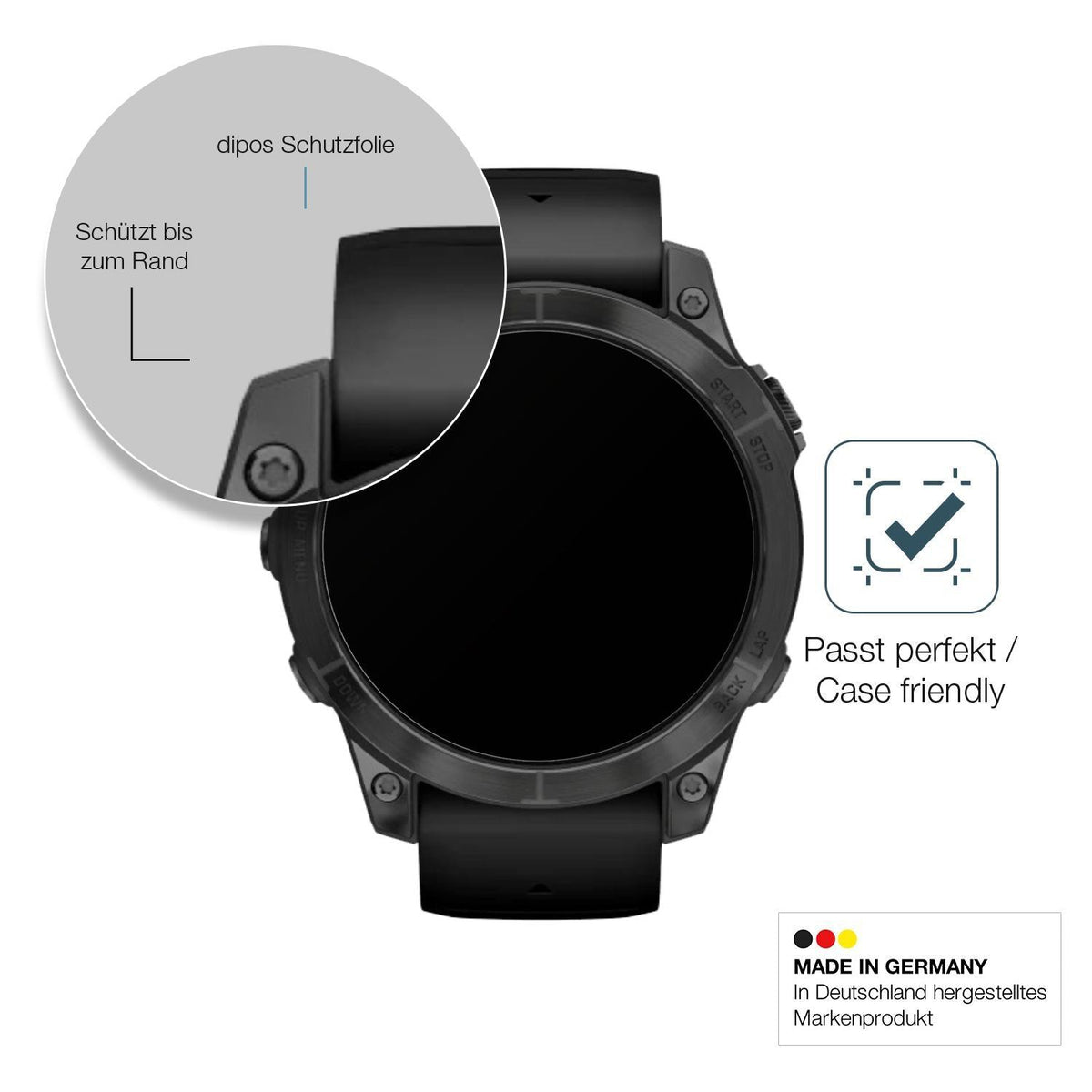 2x 9H Schutzfolie matt für Garmin Epix Pro 47mm Pa (6)