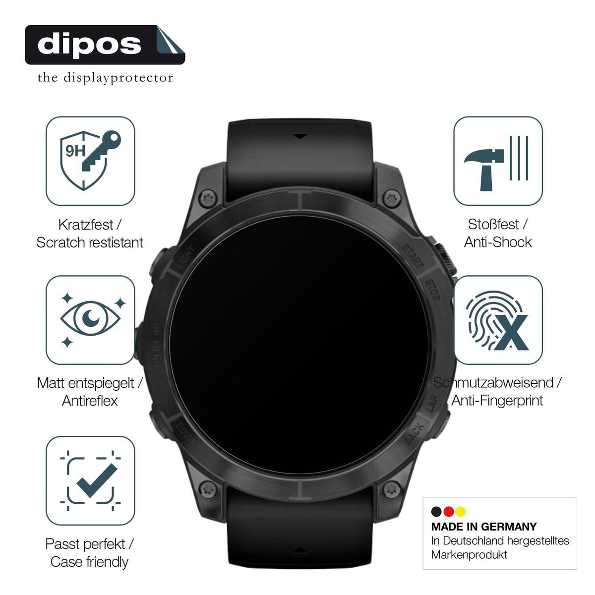 2x 9H Schutzfolie matt für Garmin Epix Pro 47mm Pa (7)