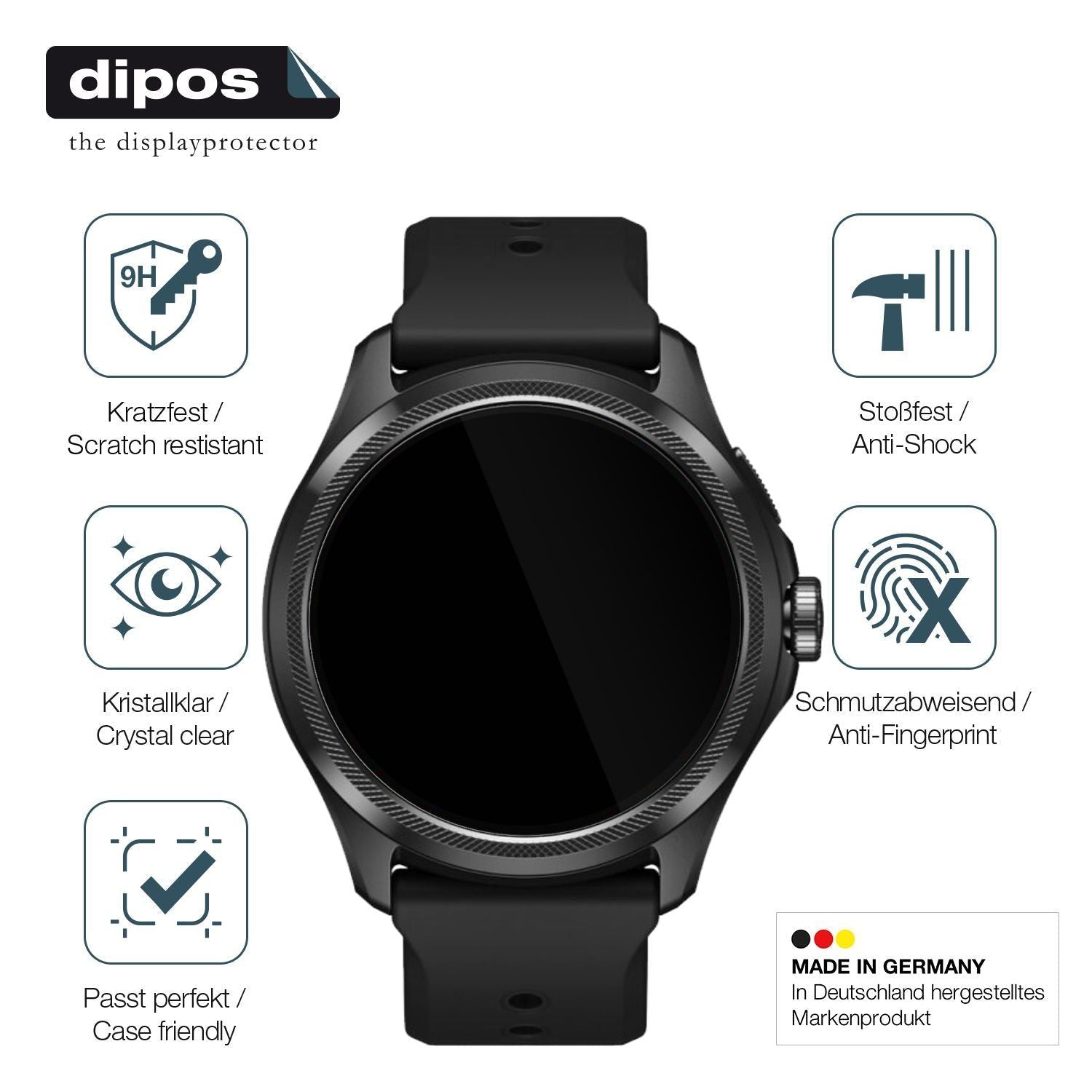 2x 9H Schutzfolie für Ticwatch Pro 5 Panzerfolie (7)