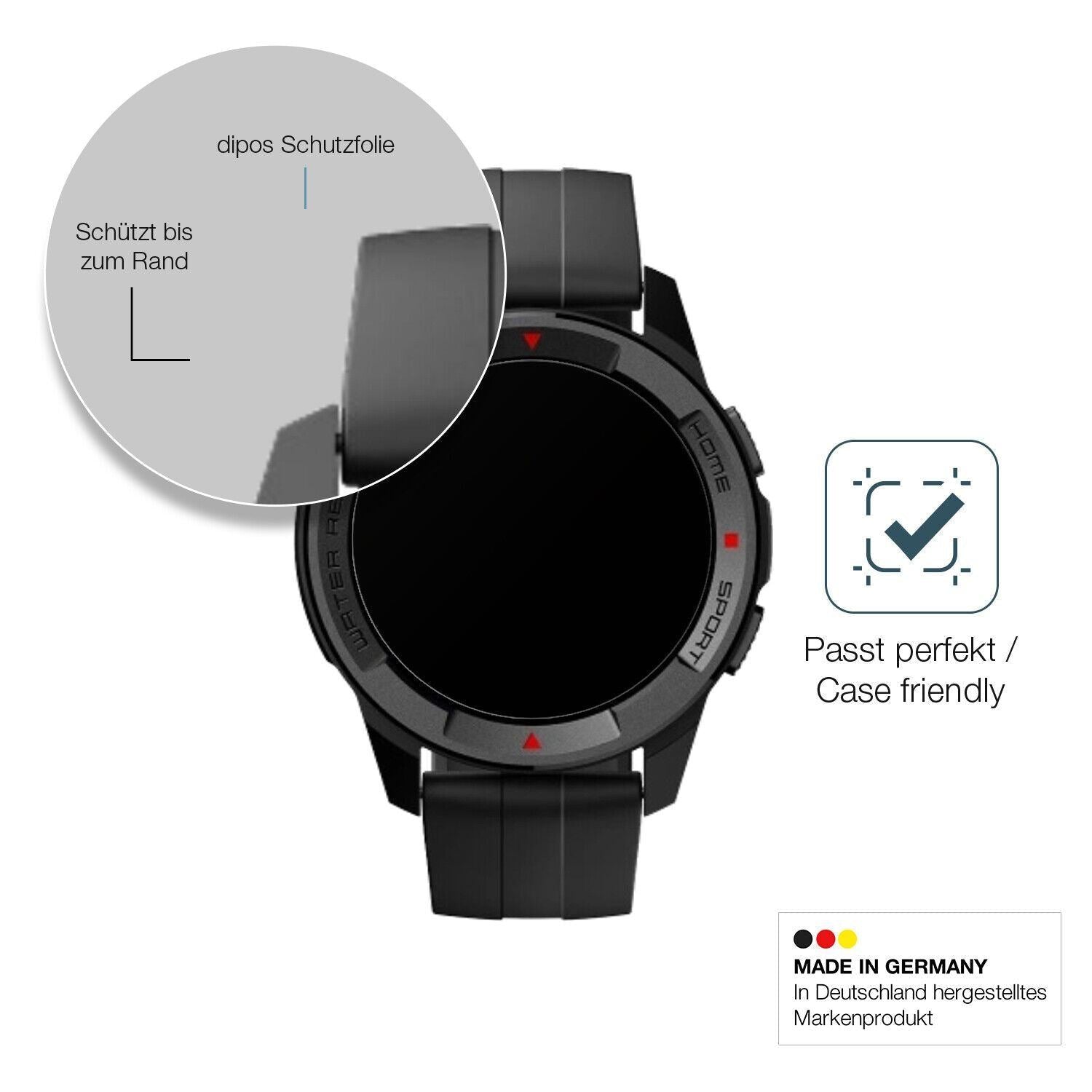 1x 9H Schutzfolie matt für Mibro Watch X1 Panzerfo (6)
