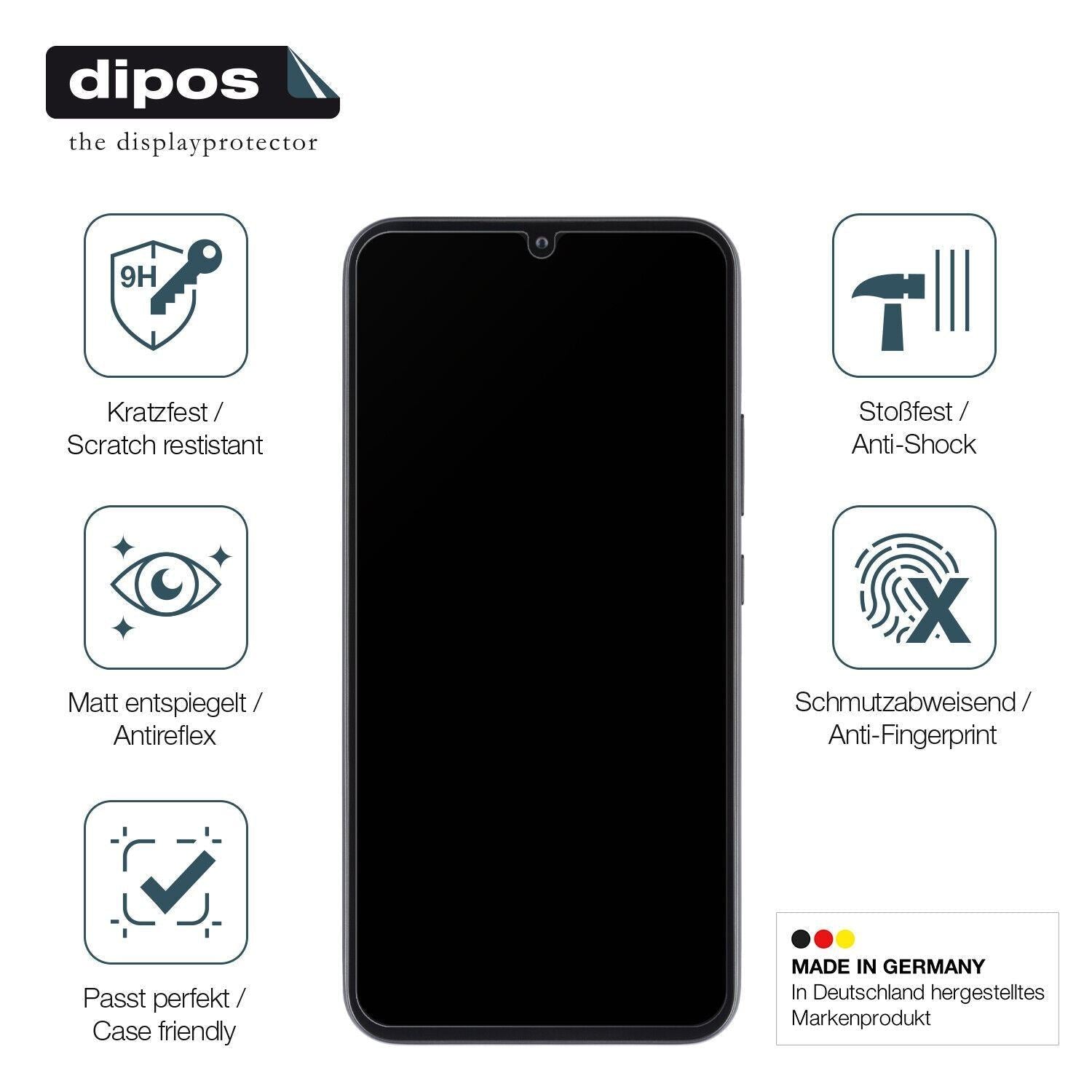 1x 9H Schutzfolie matt für Samsung Galaxy A34 5G P (7)
