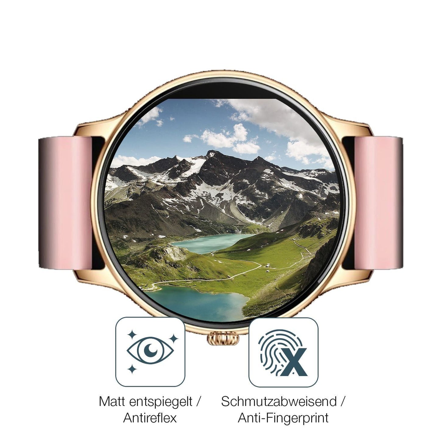 2x 9H Schutzfolie matt für Fireboltt Phoenix Panze (5)
