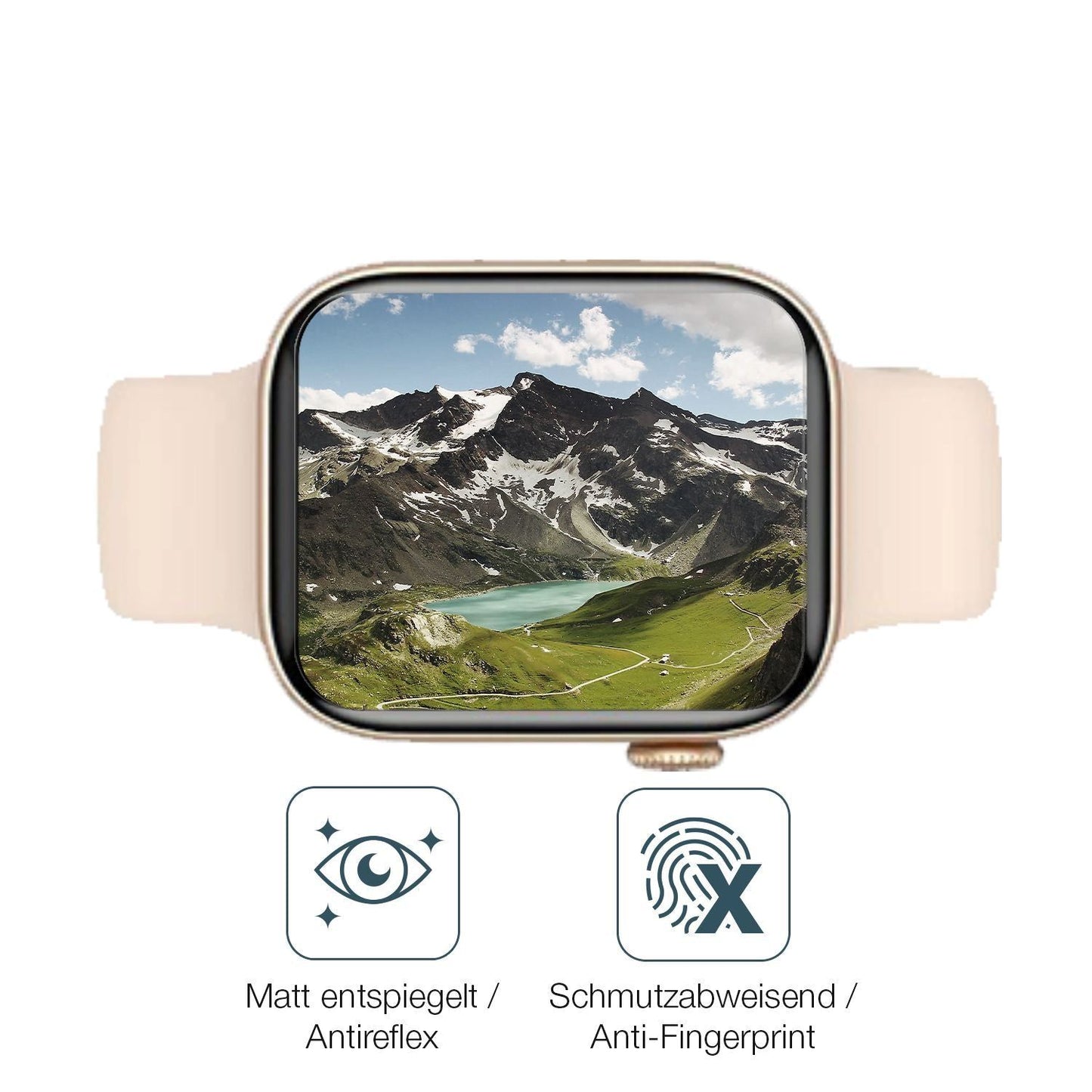 1x 9H Schutzfolie matt für Fireboltt Ring 2 Panzer (5)