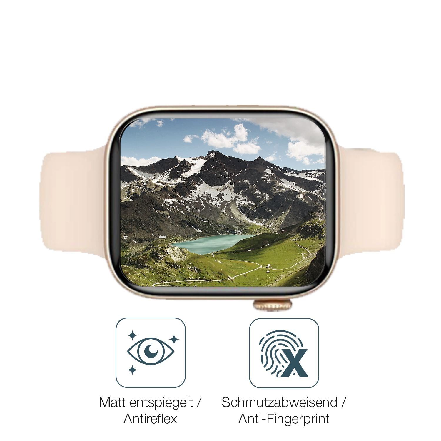 1x 9H Schutzfolie matt für Fireboltt Ring 2 Panzer (5)