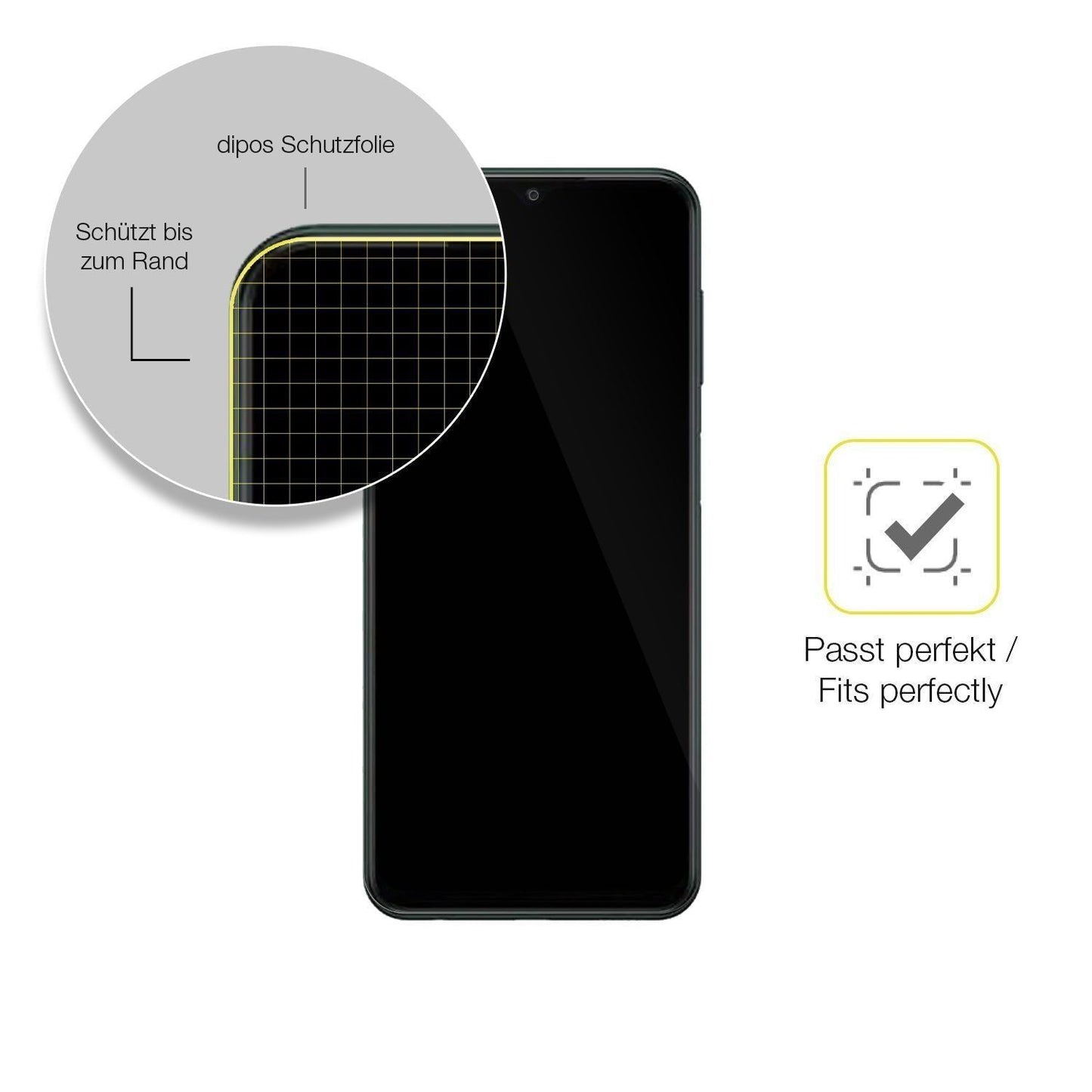 2x 3D Full Cover Schutzfolie für itel A60 (6)