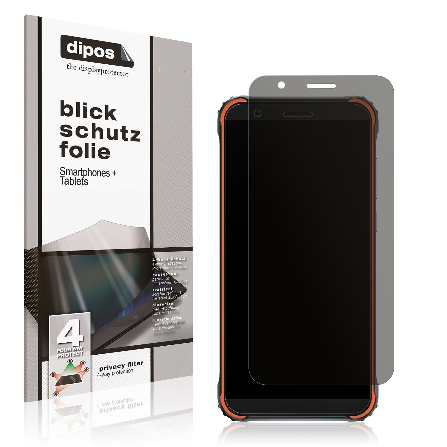 Blickschutzfolie für Blackview BV4900 Pro matt Sch (1)