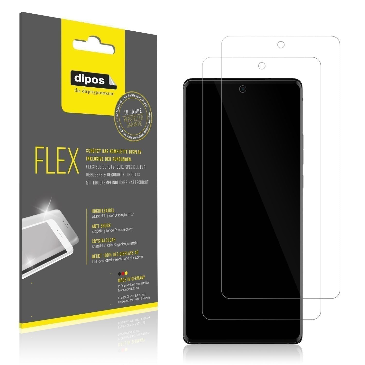 2x 3D Full Cover Schutzfolie für Motorola Edge 30  (1)