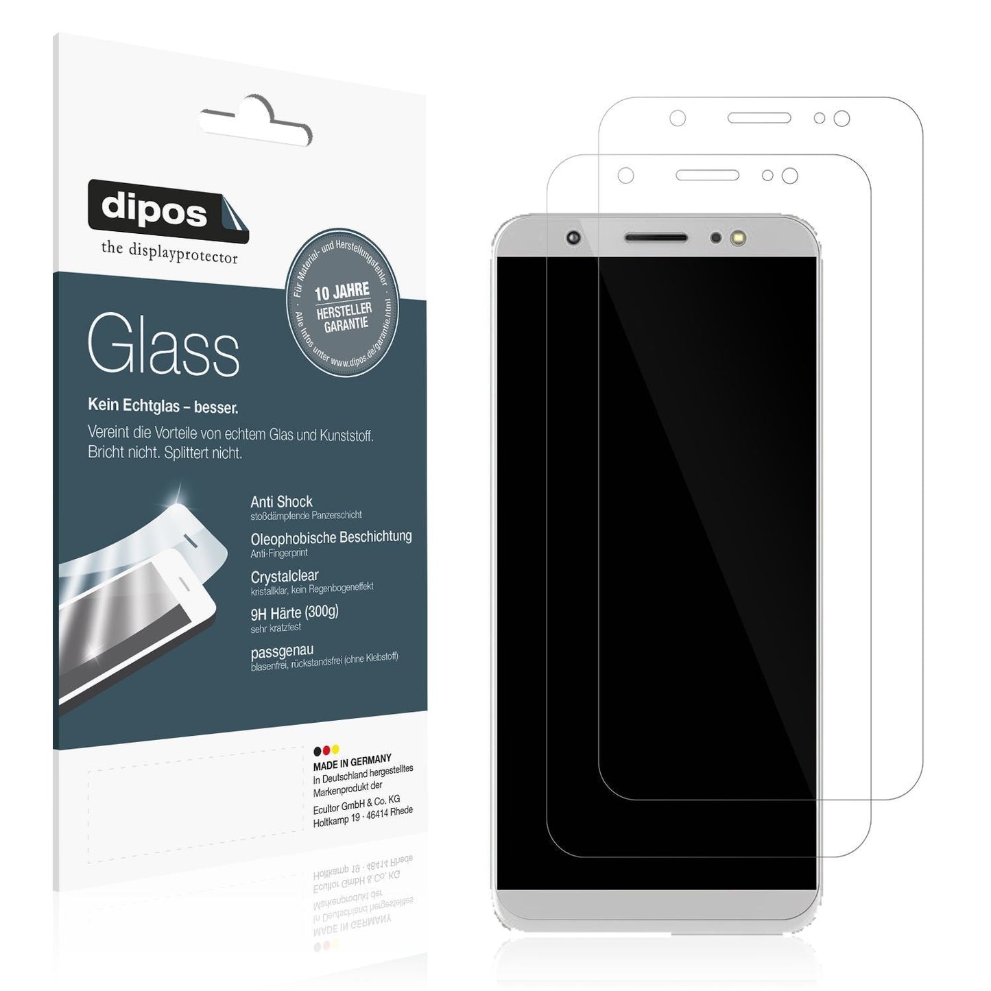 2x 9H Schutzfolie für Tecno Camon I Panzerfolie (1)
