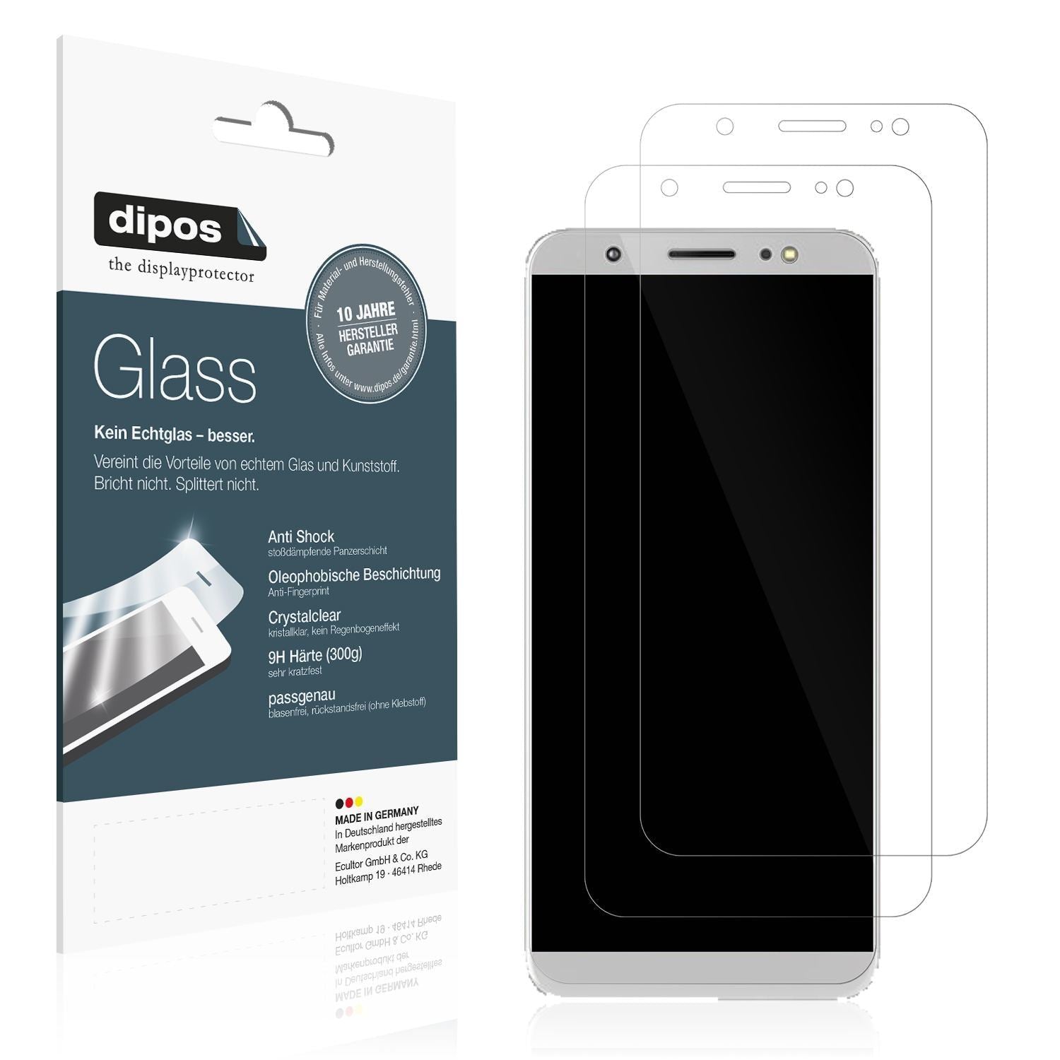 2x 9H Schutzfolie für Tecno Camon I Panzerfolie (1)