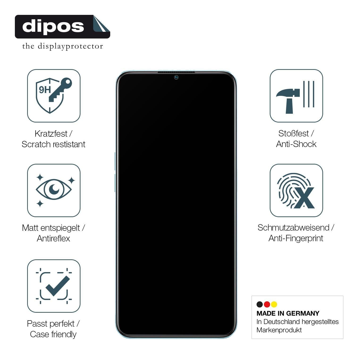 2x 9H Schutzfolie matt für Oppo A58 Panzerfolie (7)