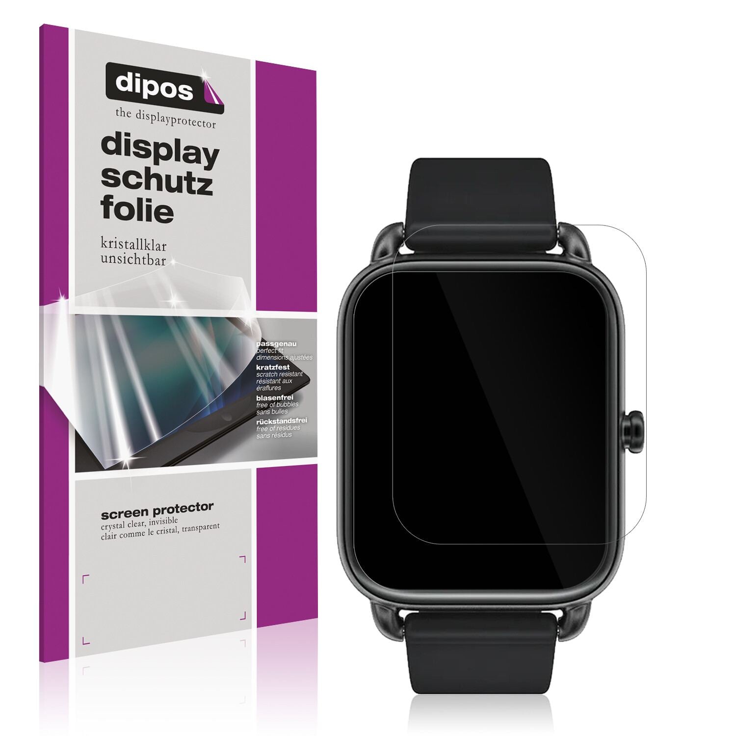 2x Schutzfolie klar für Haylou RS4 Display-Schutzf (1)