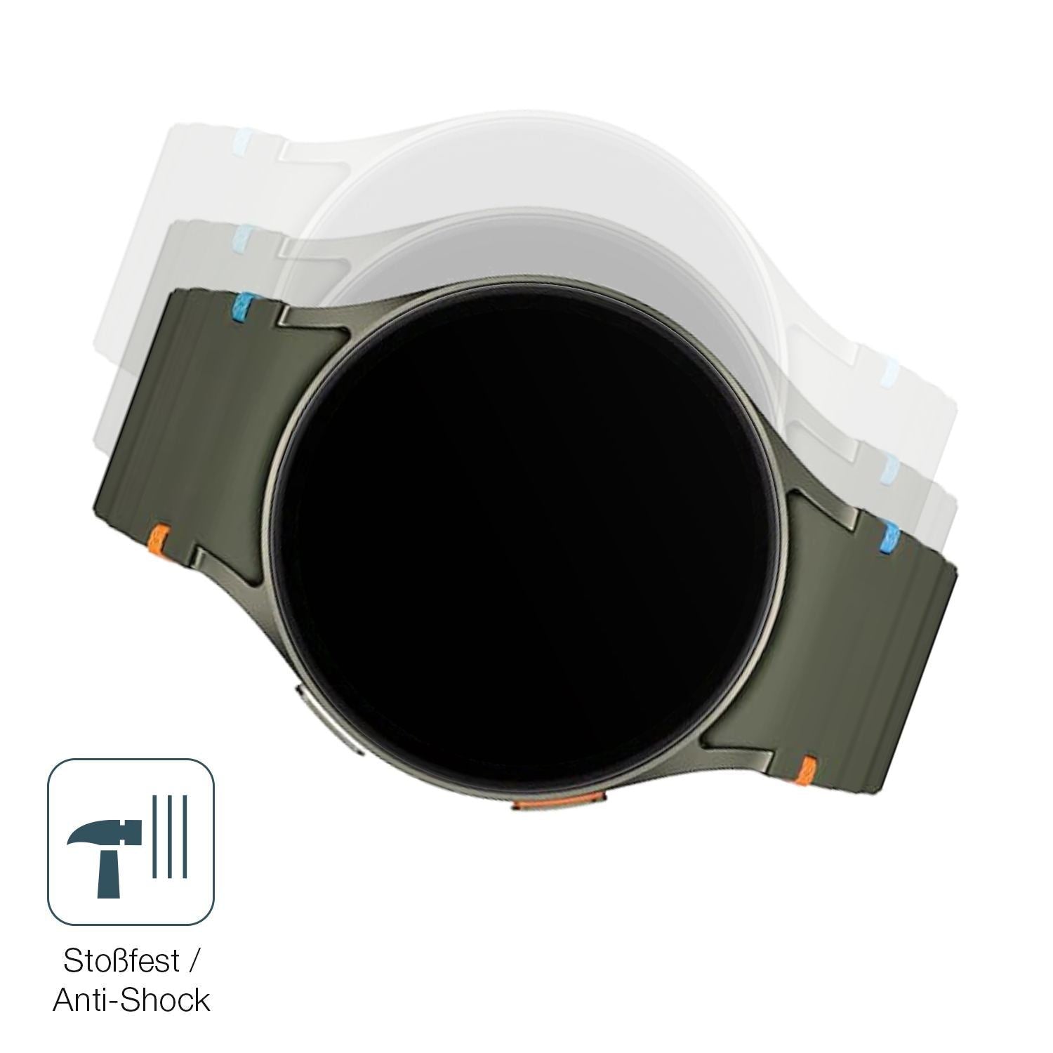 2x 9H Schutzfolie matt für Samsung Galaxy Watch 7  (4)