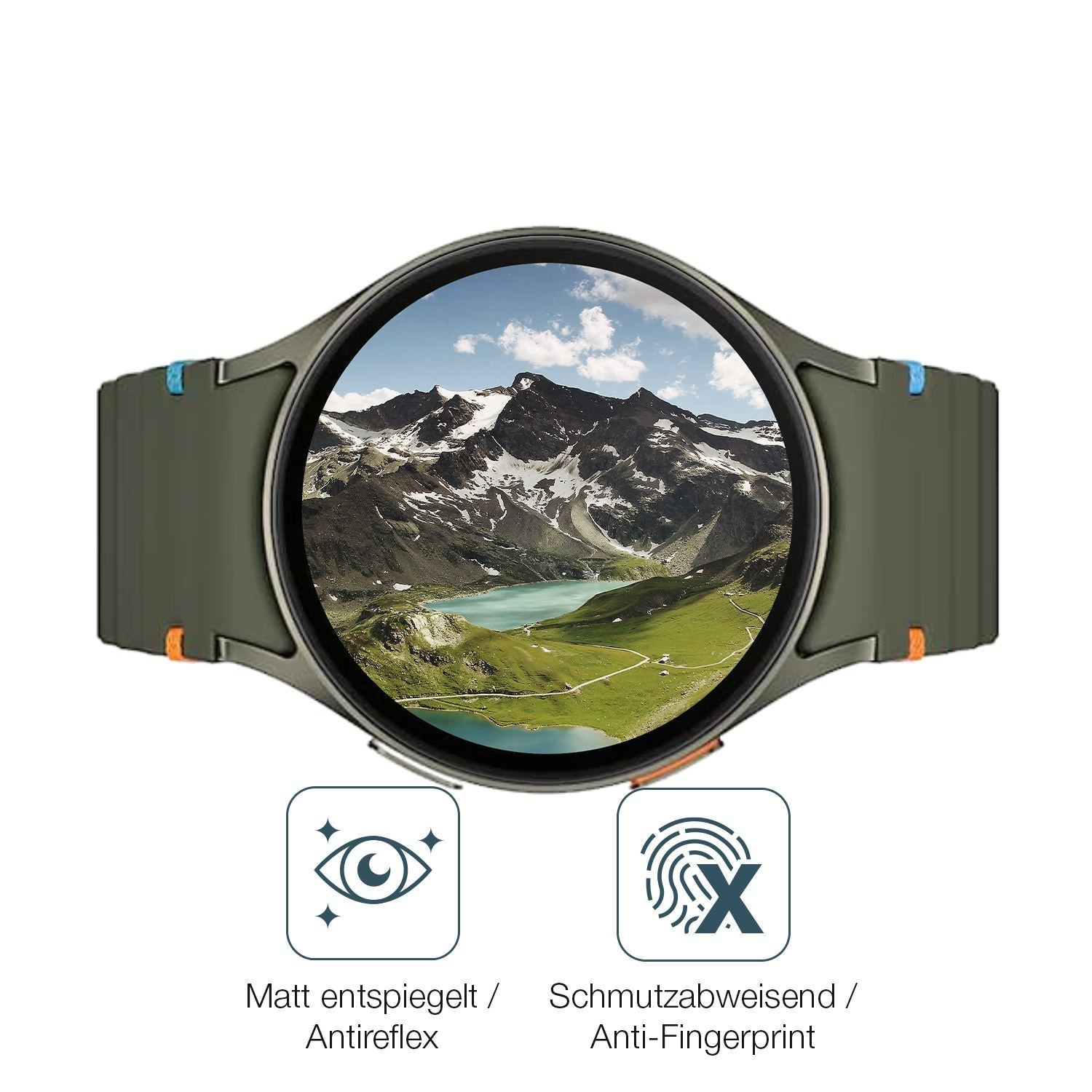 2x 9H Schutzfolie matt für Samsung Galaxy Watch 7  (5)
