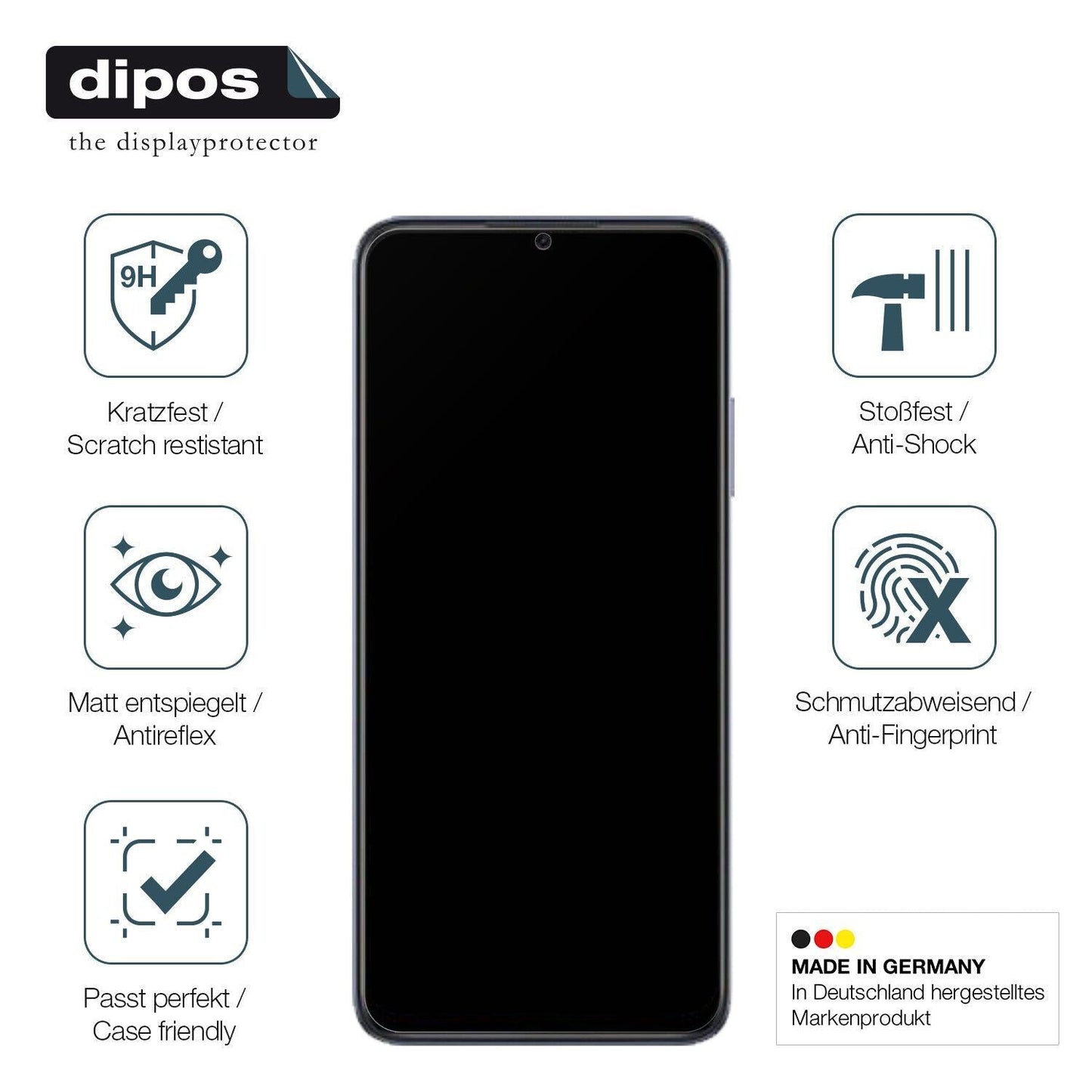 1x 9H Schutzfolie matt für Oppo A17K Panzerfolie (7)