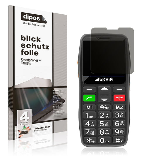 Blickschutzfolie für Tokvia Seniorenhandy matt Sch (1)