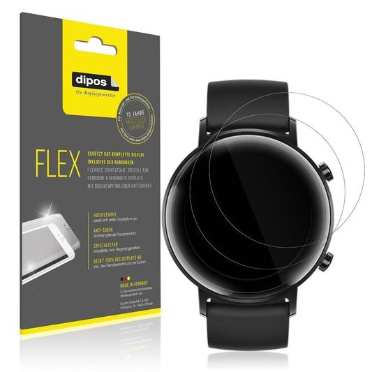 2x 3D Full Cover Schutzfolie für Huawei Watch GT2  (1)