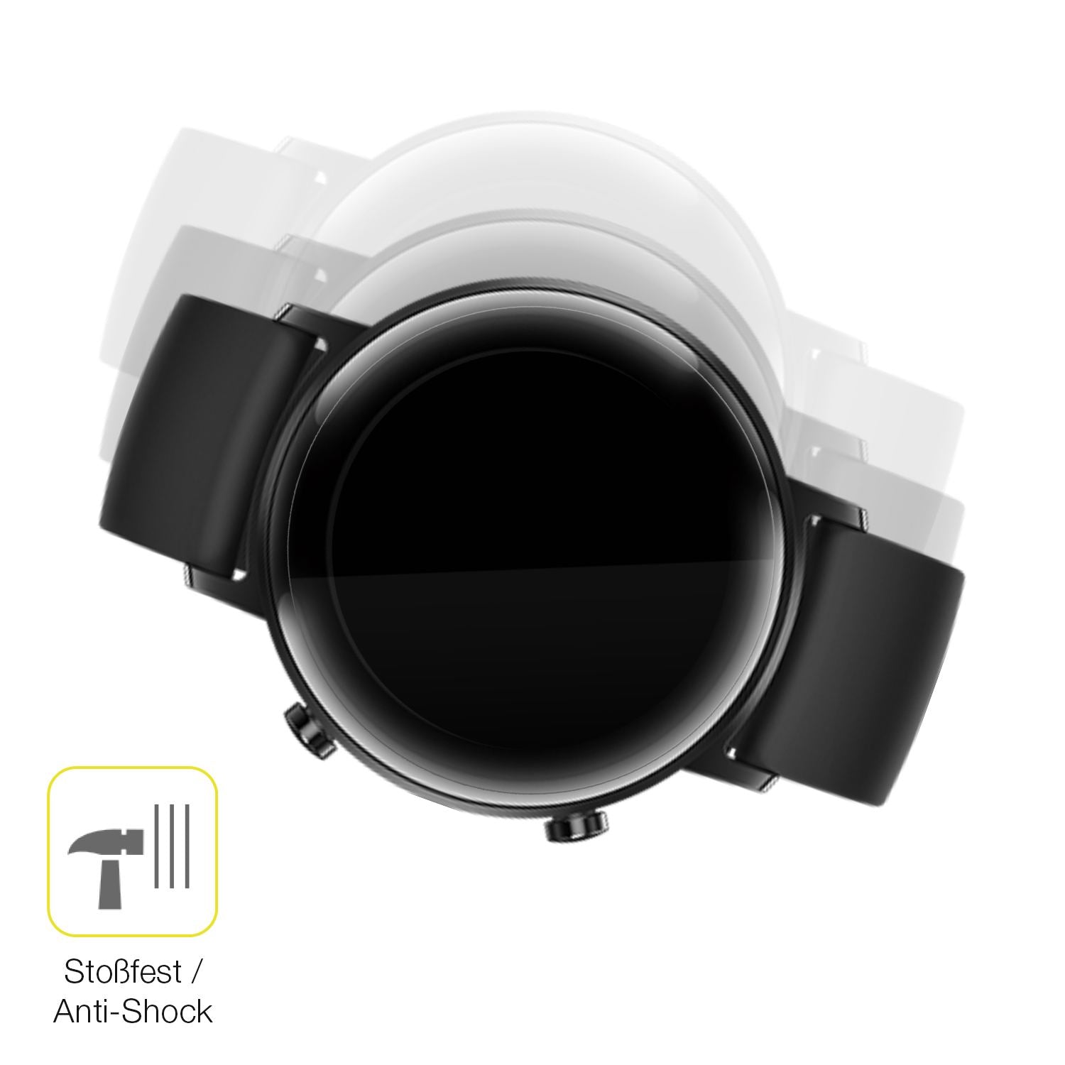2x 3D Full Cover Schutzfolie für Huawei Watch GT2  (4)