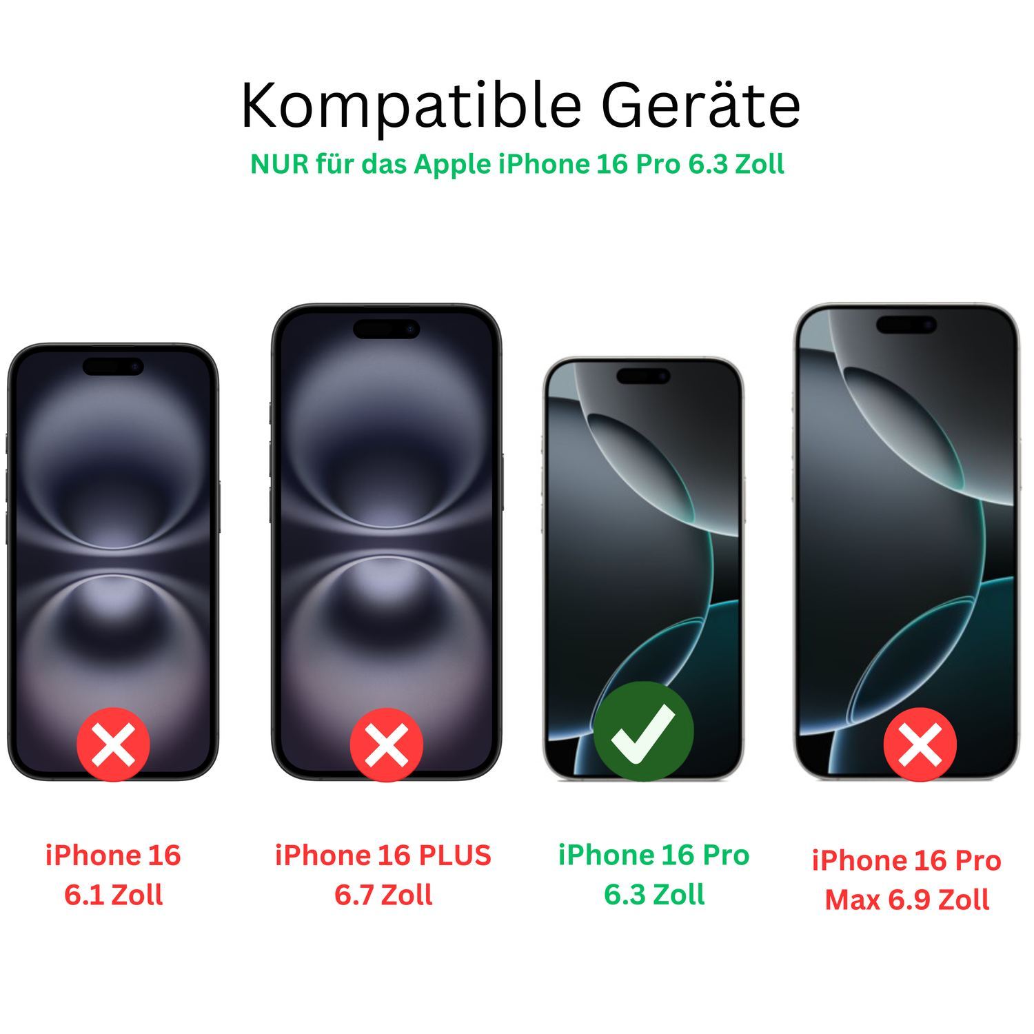 4x Schutzfolie klar für Apple iPhone 16 Pro Displa (3)