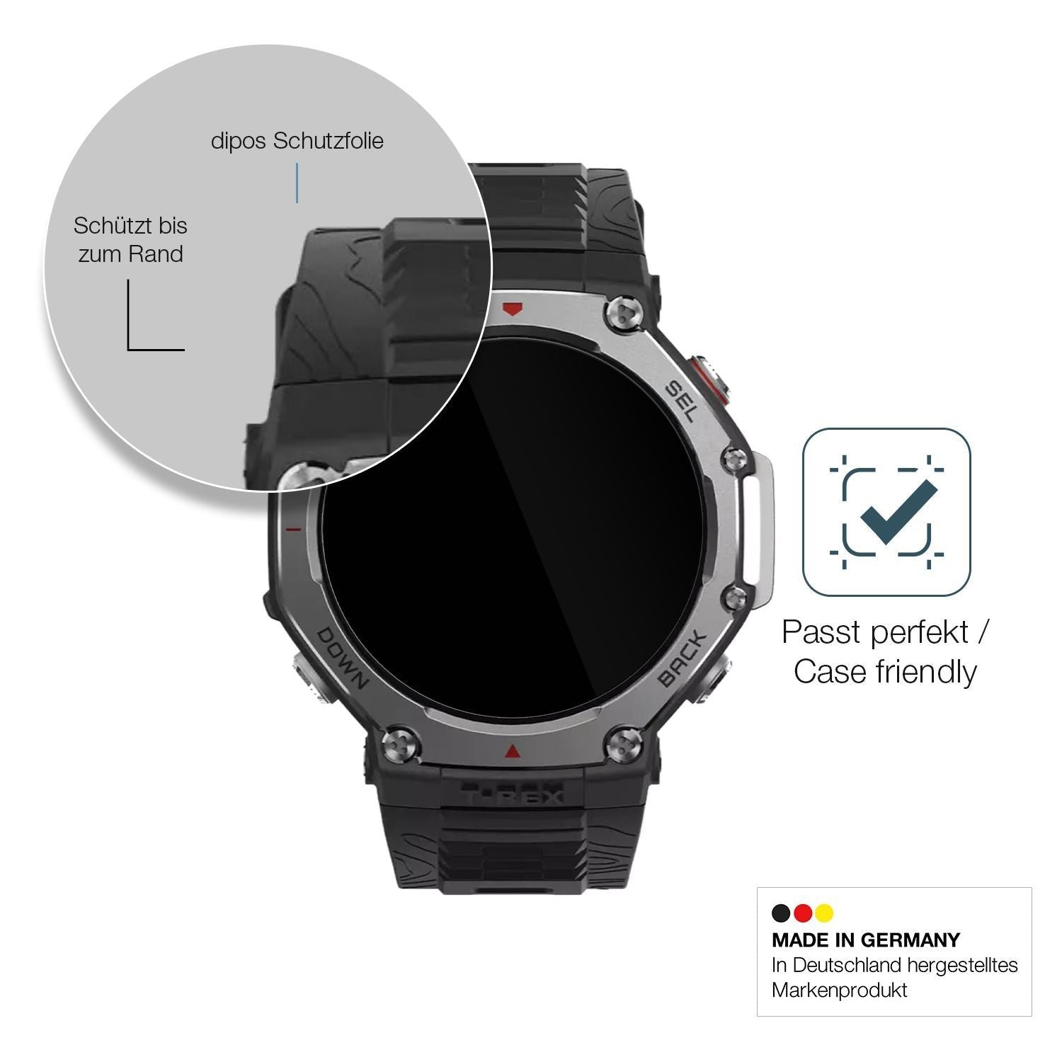 2x 9H Schutzfolie für Amazfit T-Rex 3 Panzerfolie (6)