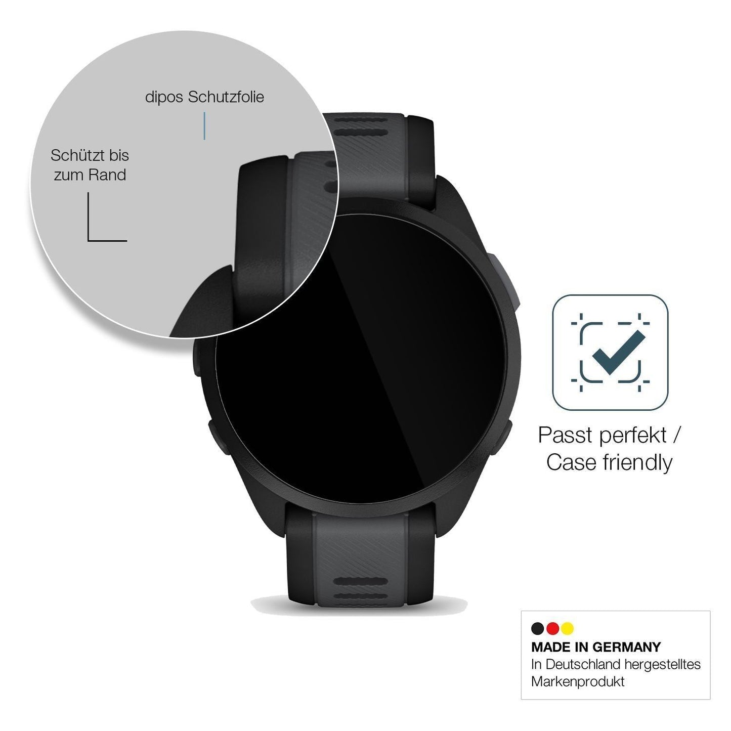 2x 9H Schutzfolie für Garmin Forerunner 165 Panzer (6)