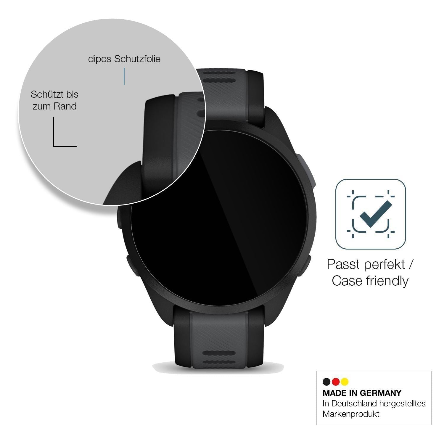 2x 9H Schutzfolie für Garmin Forerunner 165 Panzer (6)