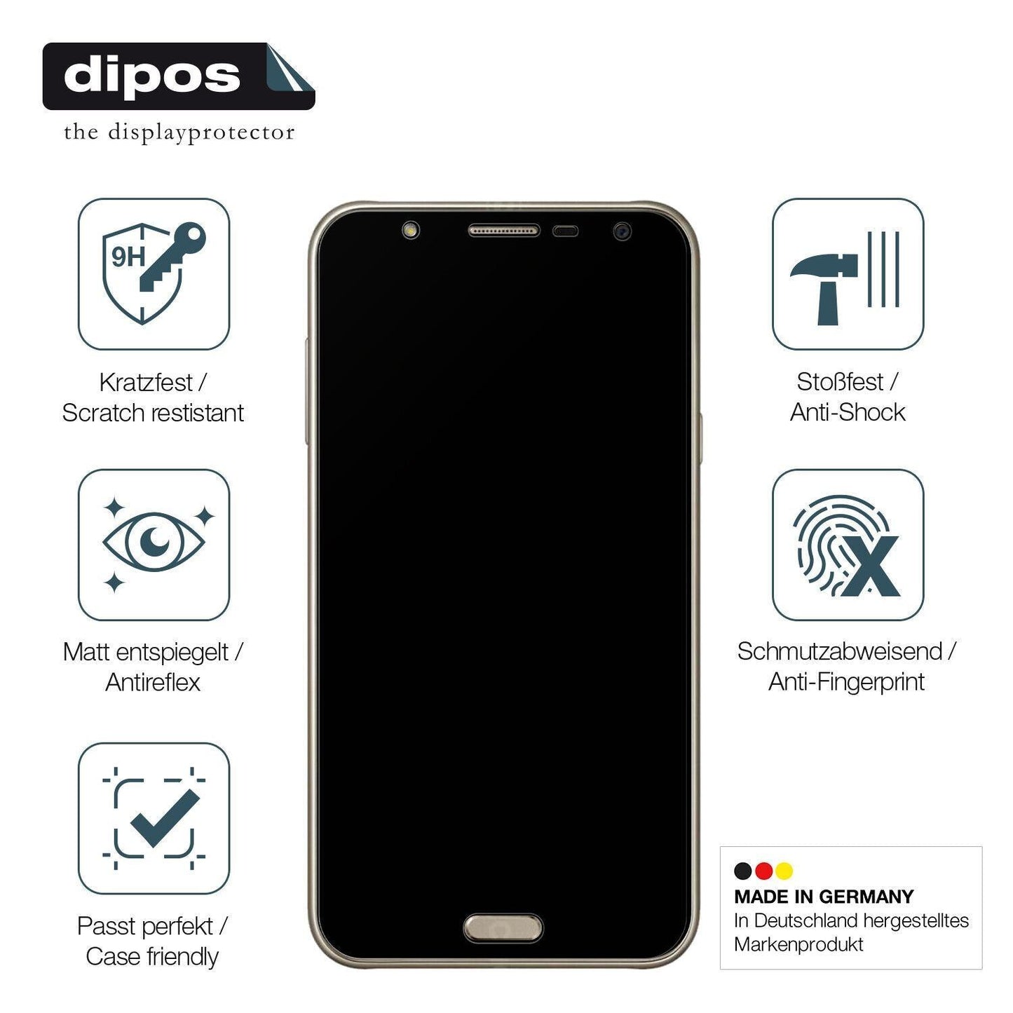 1x 9H Schutzfolie matt für Samsung Galaxy J7 Neo P (7)