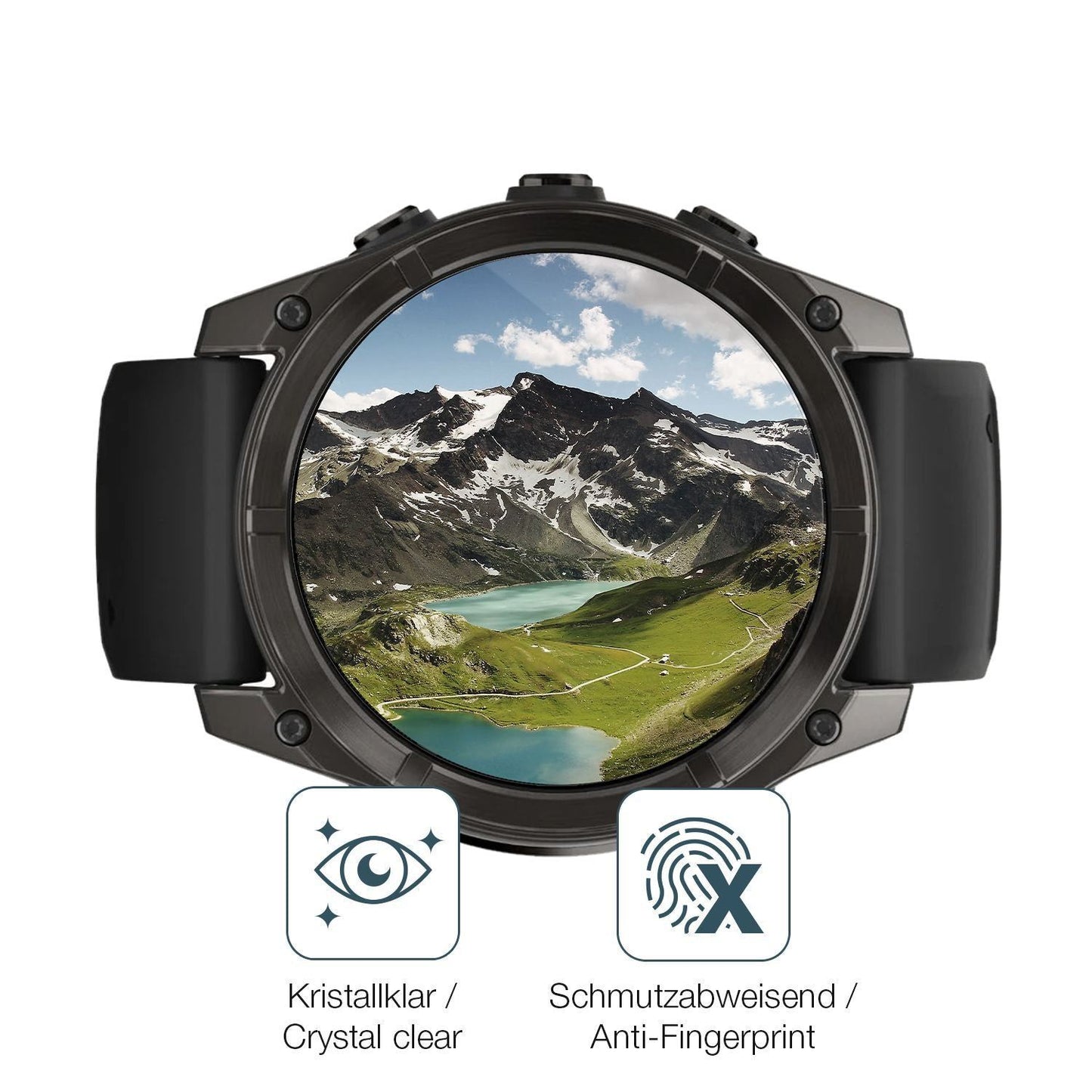 2x 9H Schutzfolie für Garmin Fenix 8 47mm Panzerfo (5)