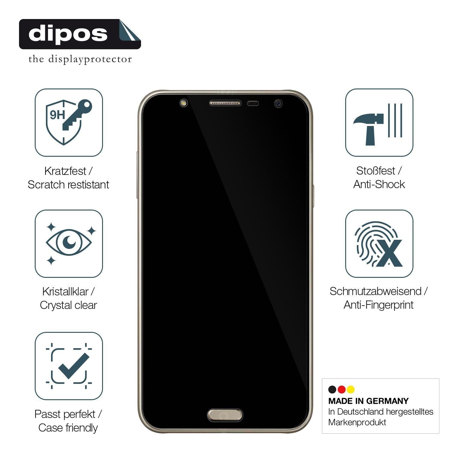 2x 9H Schutzfolie für Samsung Galaxy J7 Neo Panzer (7)