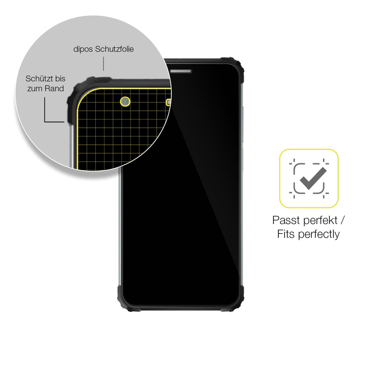 2x 3D Full Cover Schutzfolie für Blackview BV6600E (6)