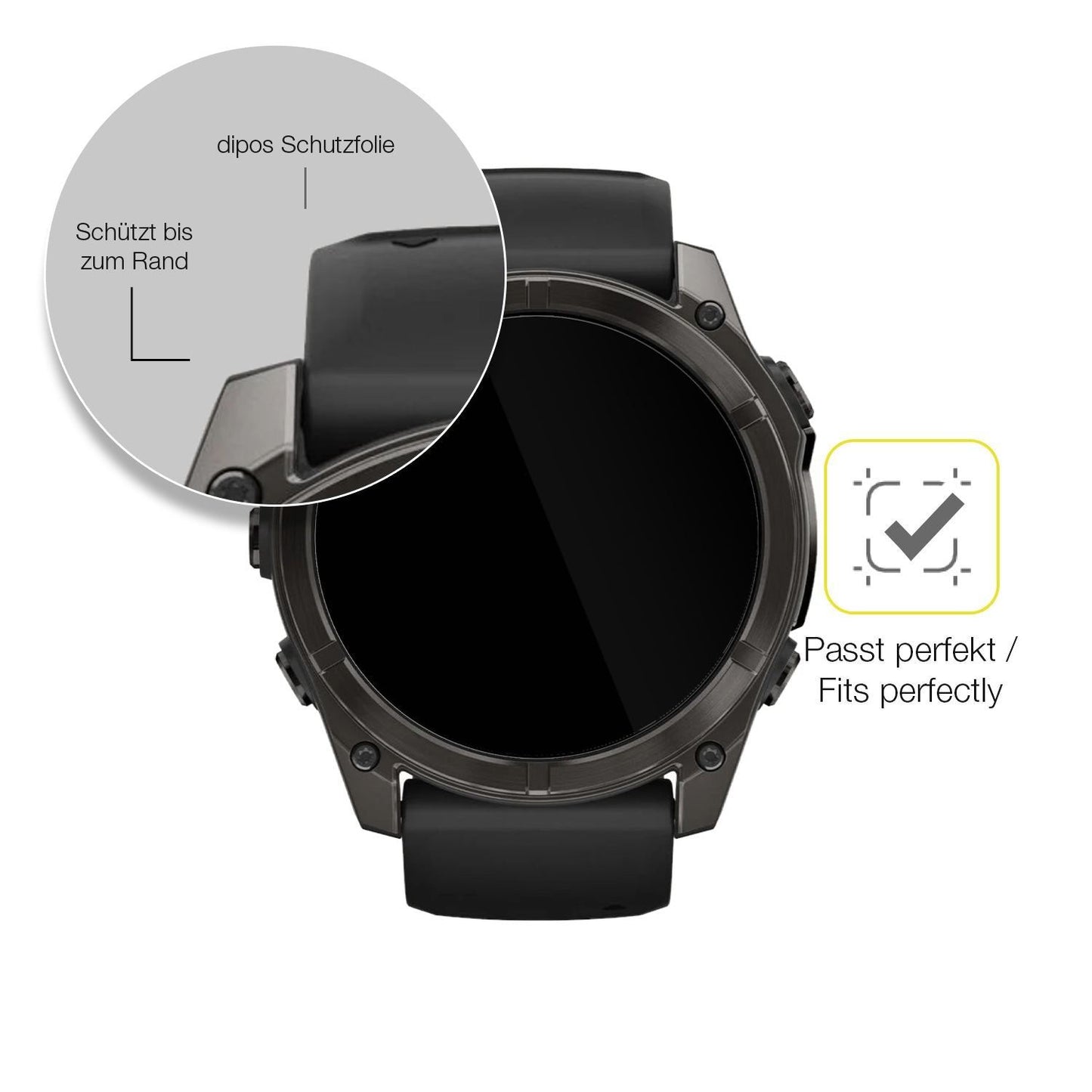 2x 3D Full Cover Schutzfolie für Garmin Fenix 8 47 (6)