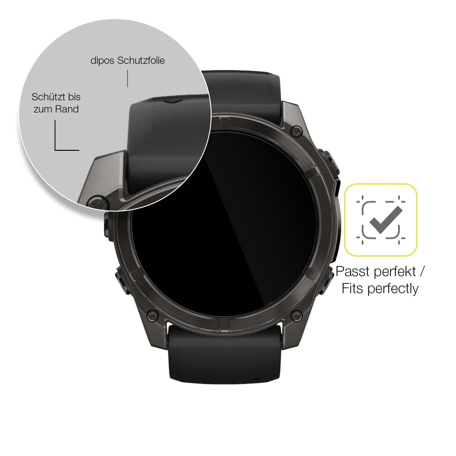 2x 3D Full Cover Schutzfolie für Garmin Fenix 8 47 (6)