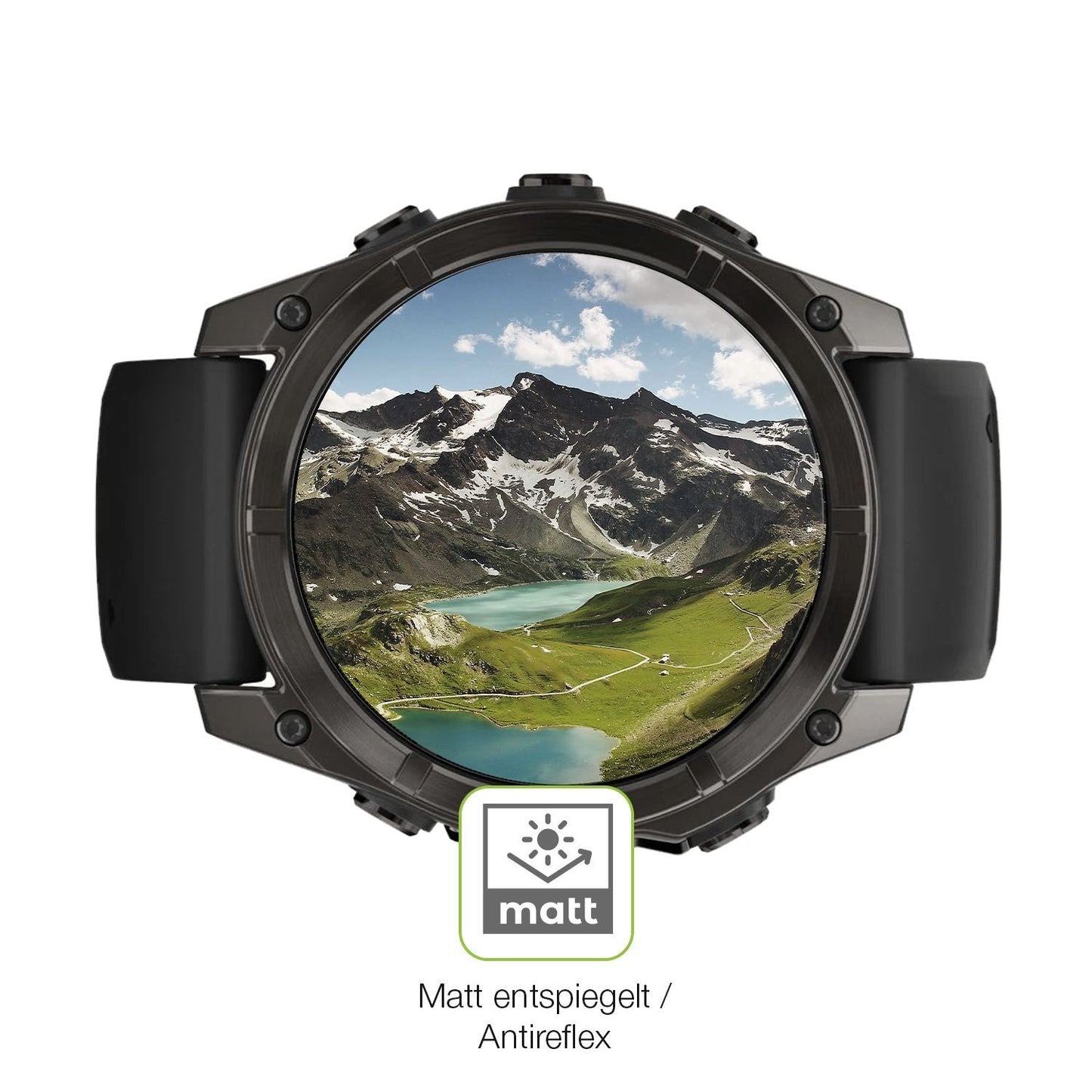 2x Full Cover Schutzfolie matt für Garmin Fenix 8  (5)