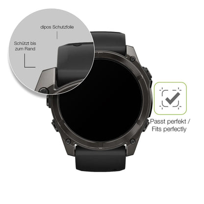 2x Full Cover Schutzfolie matt für Garmin Fenix 8  (6)