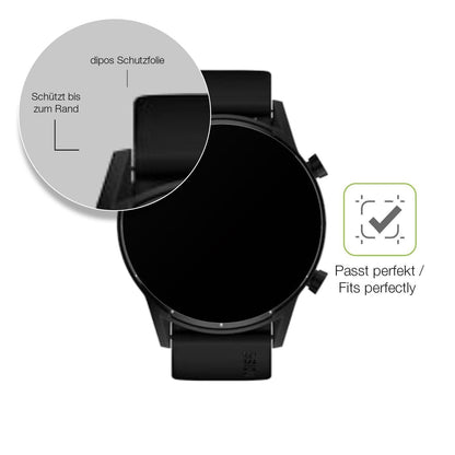 2x Full Cover Schutzfolie matt für Tecno Watch Pro (6)